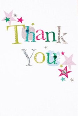 Nestled against a luminous white backdrop, this thank you card captures the upbeat energy of Romford, with 'Thank You' spelled out in patchwork letters, each sewn together in a festival of vivid colours. Vibrant shades-lime, fuchsia, turquoise and glinting silver-each bear individual patterns, some dotted and others graced with gentle stitched flourishes. Magenta, teal, and gold stars form playful constellations around the phrase, reminiscent of evening walks past the sparkling shopfronts on Victoria Road. The luxurious tactile print and occasional glimmer of glitter evoke the sensation of fine craft-akin to receiving a hand-tied bouquet at your doorstep from a trusted Romford florist. There's an open, joyful mood, the white background offering room for gratitude to breathe and expand. This card belongs with a lively floral arrangement, the kind delivered with care for special Romford occasions, whether expressing thanks to a neighbour or acknowledging kindness shared at the local community centre. Every thoughtful detail signals a genuine, creative spirit familiar in Romford's floral artistry.